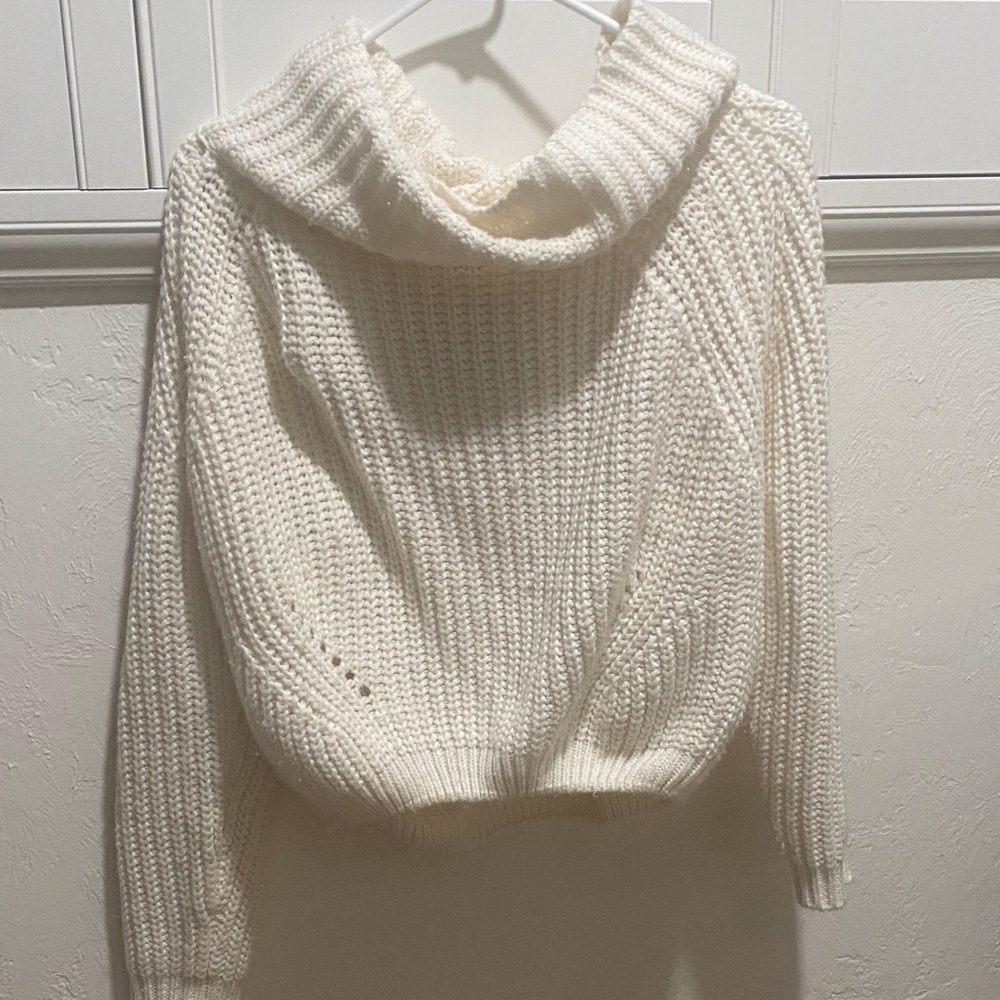 moon & madison Cream Cowl Neck Sweater